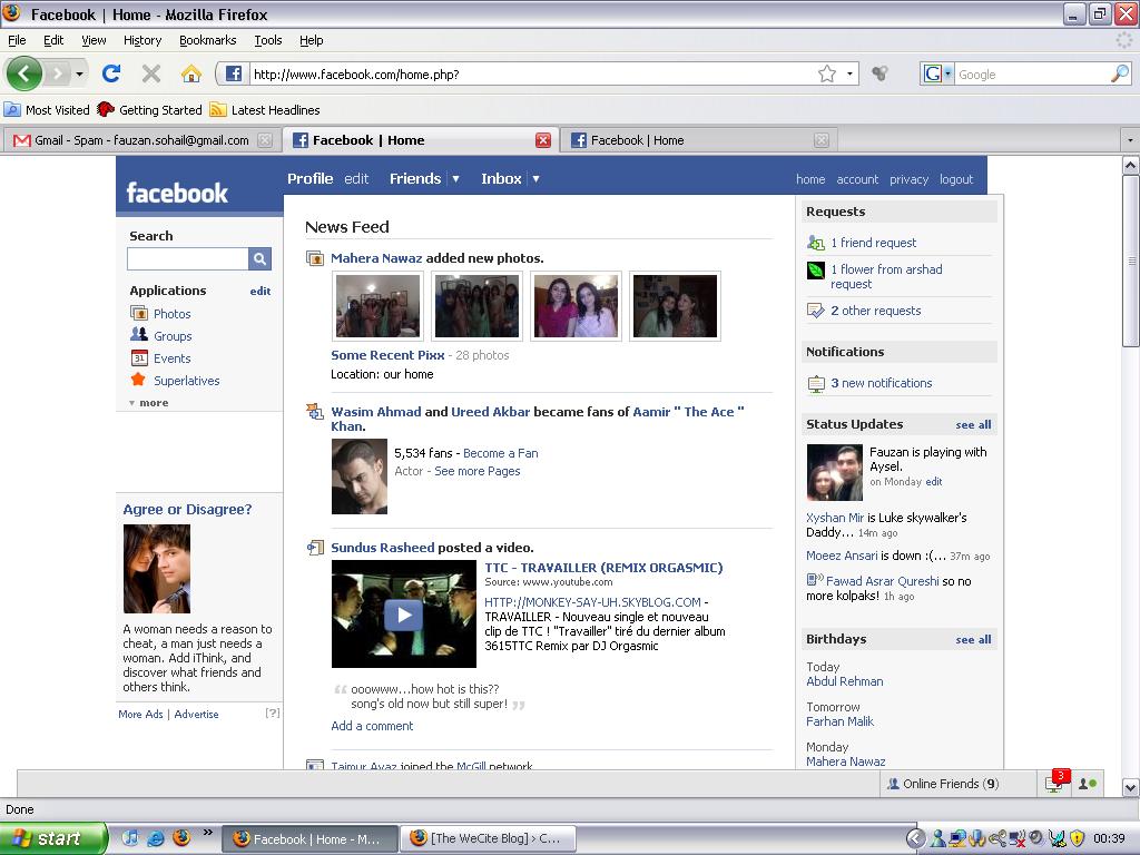 Old Facebook Wall